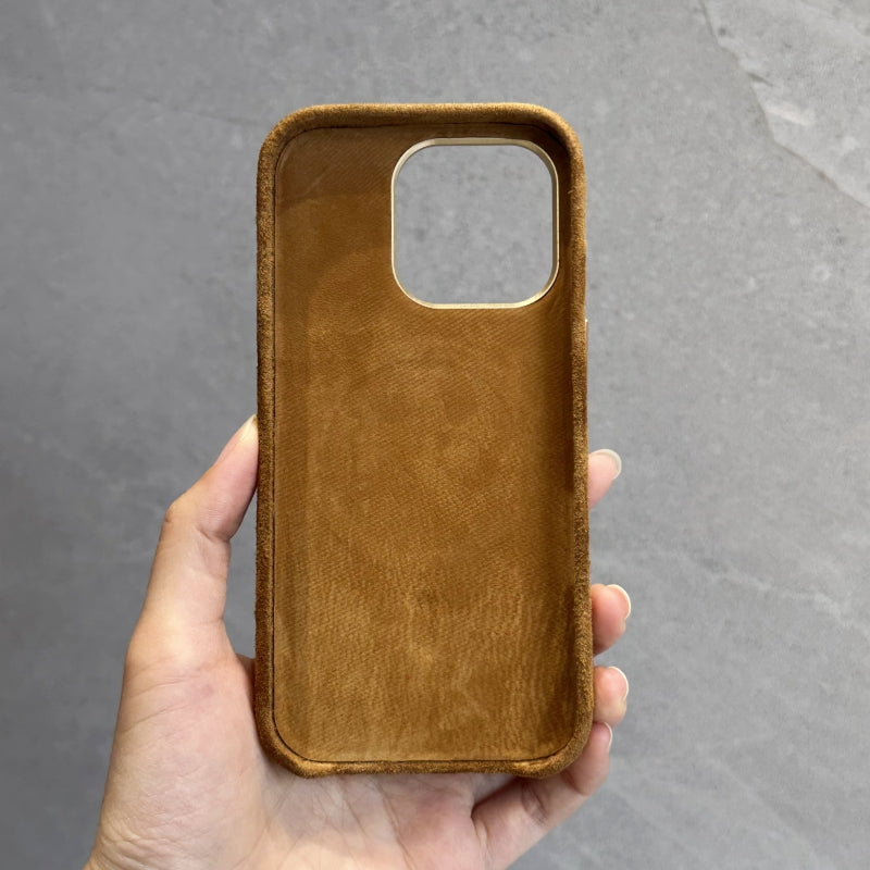 “YUBO Real Suede Leather Case for iPhone 16 Pro Max”