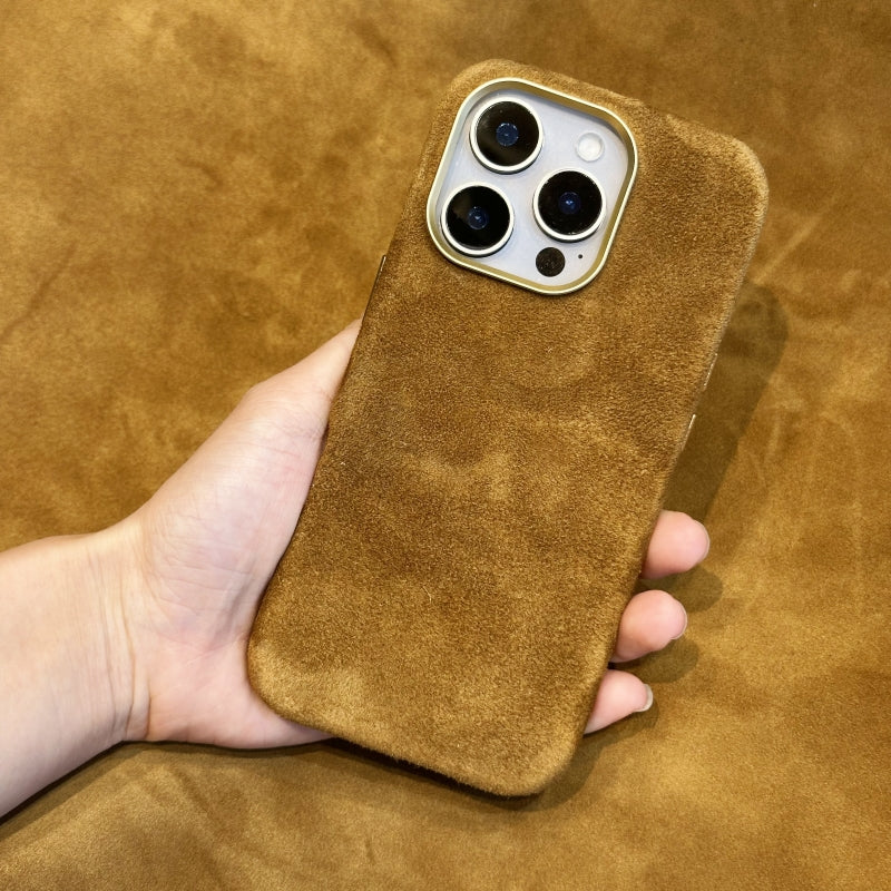 “YUBO Real Suede Leather Case for iPhone 16 Pro Max”
