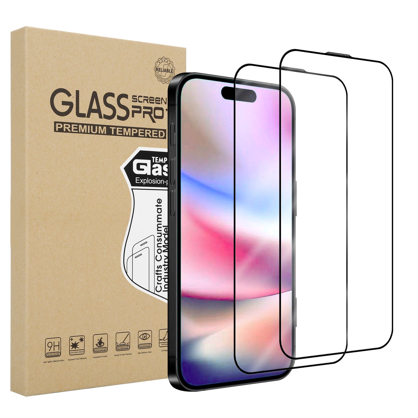 RAYAL 2-Pack Screen Protector for iPhone 16 Pro Max (6.9") – Tempered Glass with Install Kit