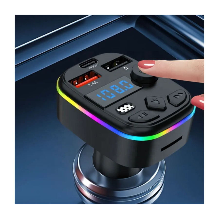 Rayal Car Bluetooth MP3 Player with 3 USB Charging Ports
