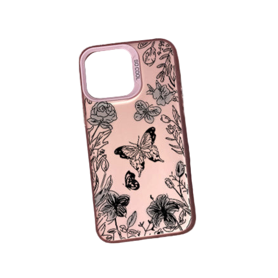 Rayal TPU Phone Case with Flowers & Butterflies – Fall-Proof Cover for iPhone