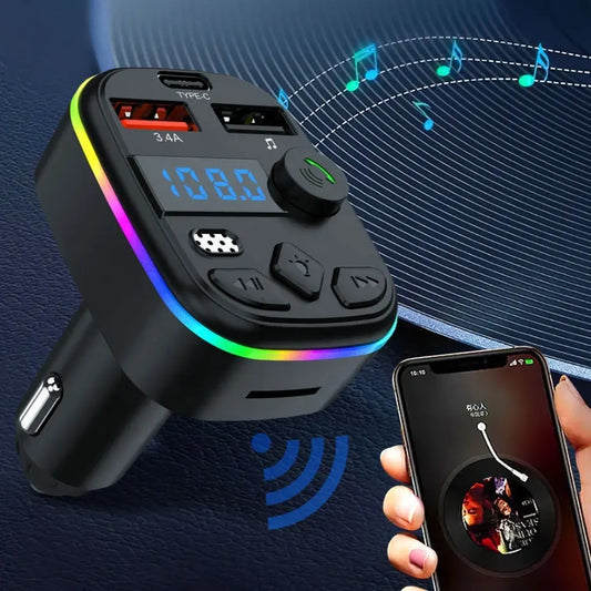 RAYAL Car Bluetooth MP3 Player with 3 charging ports