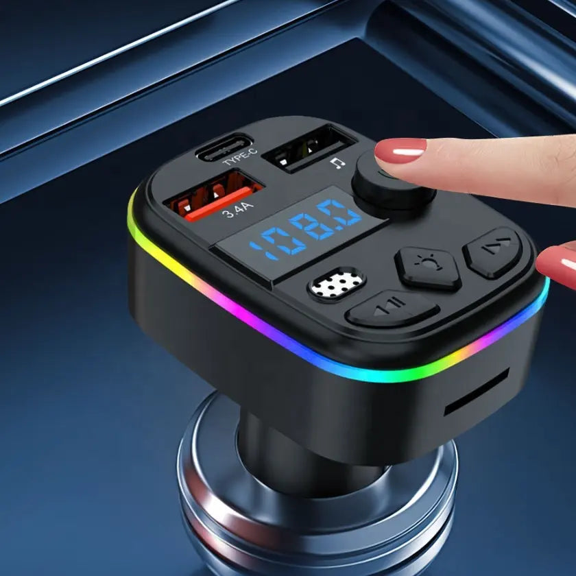 RAYAL Car Bluetooth MP3 Player with 3 charging ports