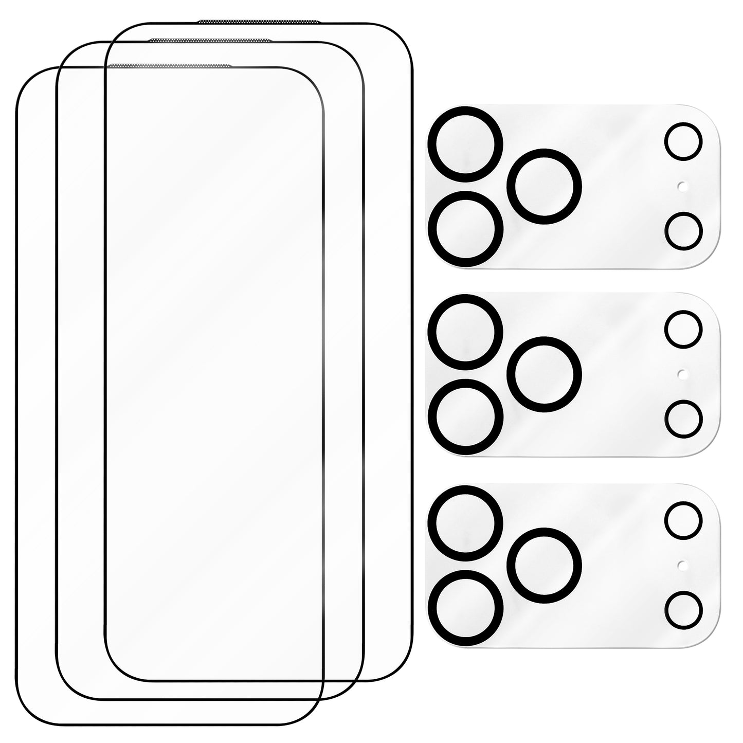 RAYAL Iphone 17 pro max screen guards with camera protectors [3 pack]