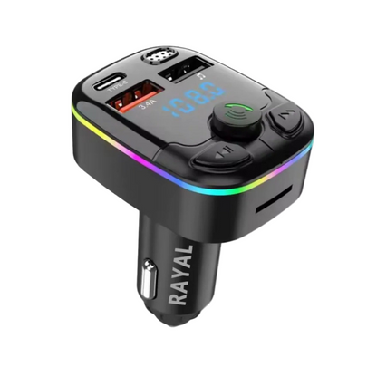 Rayal Car Bluetooth MP3 Player with 3 USB Charging Ports