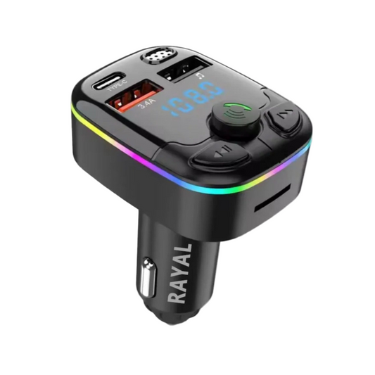 Rayal Car Bluetooth MP3 Player with 3 USB Charging Ports