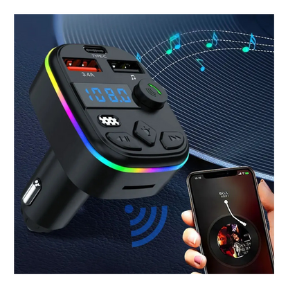Rayal Car Bluetooth MP3 Player with 3 USB Charging Ports