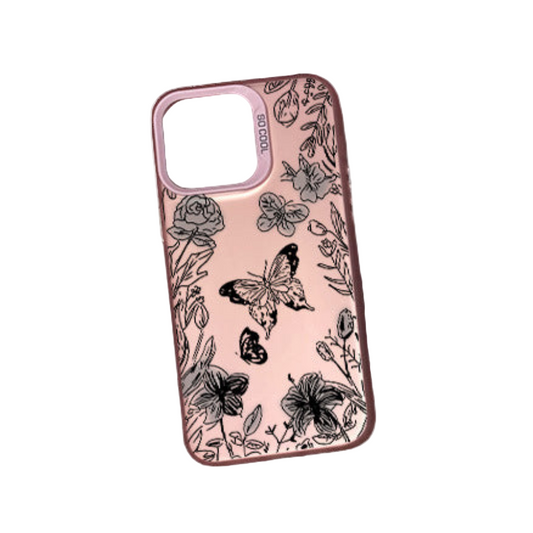 Rayal TPU Phone Case with Flowers & Butterflies – Fall-Proof Cover for iPhone