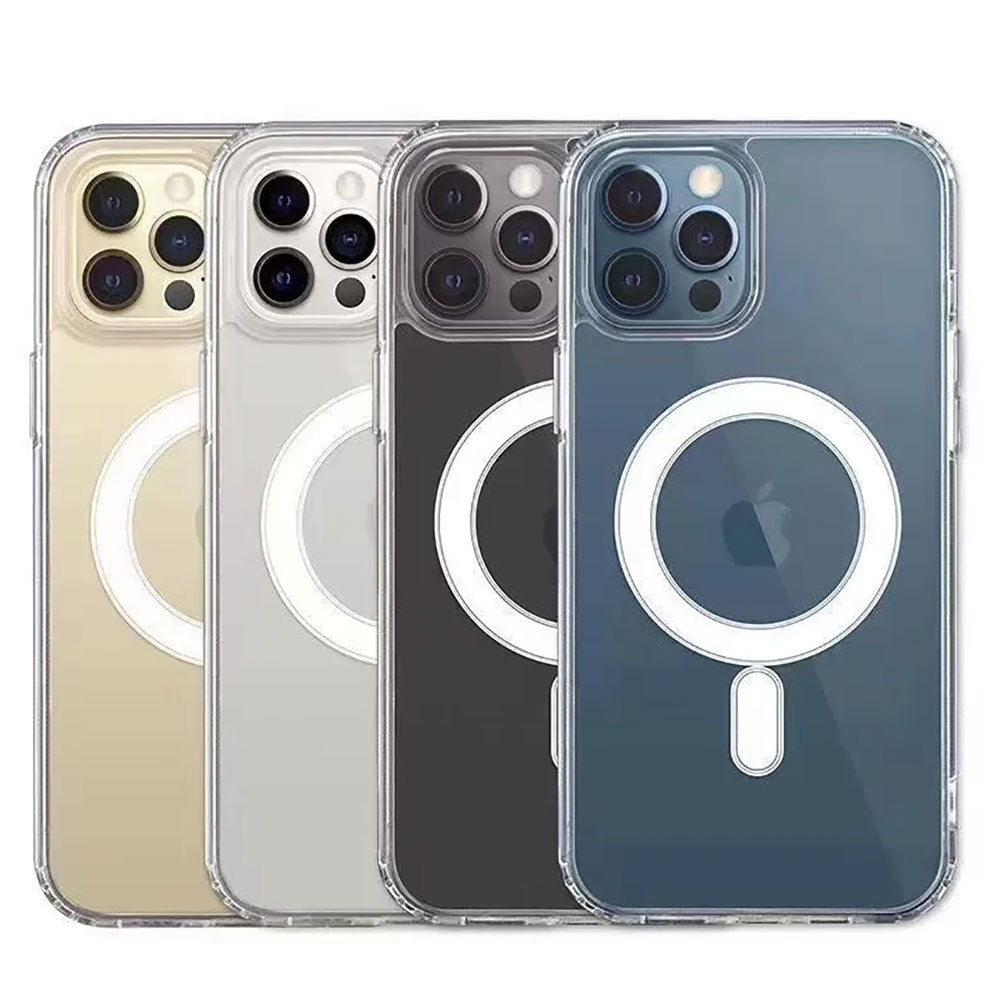 “Magnetic Clear Shockproof Phone Case for iPhone 11–16 Series”