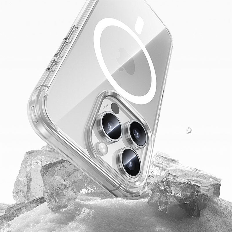 “Magnetic Clear Shockproof Phone Case for iPhone 11–16 Series”